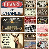 Retro Tin Metal Wall Sign, Vintage Art Poster for Bar, Garage, Room & Home Decoration