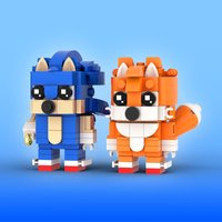258pcs MOC Sonic Tails Hedgehog Franchise Brickheadz Model Building Blocks Architecture Toys Christmas Gift Education DIY Brick