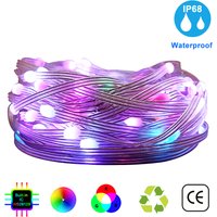 DC5V WS2812B Led String Individually Addressable 3PIN 5050 RGB Strip Light Smart Dream Color Christmas Party Decoration IP68
