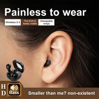 NEW Wireless Bluetooth Headphones In-Ear Invisible Sleep Earbuds With Mic Noise Cancelling Earphones HiFi Music Headset