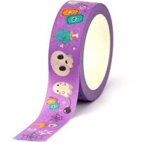 NEW 1PC. 10M Decorative Halloween Skull Lollipop Spider Moon Washi Tape for Planner Masking Tape Cute Papeleria