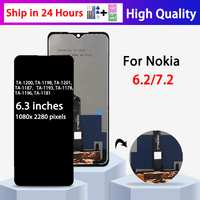 6.3“ For Nokia 6.2 7.2 LCD Display Touch Screen Digitizer Assembly Compatible with TA-1200 TA-1198 TA-1193 TA-1178 TA-1193