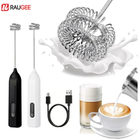 Electric Milk Frother Mini Coffee Whisk Mixer Wireless Milk Foamer Maker Type-C Rechargeable Egg Beater Handheld Stirrer Blender