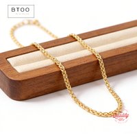 14K Gold Filled Wheat Chain W/ Spring Ring Clasp, Wheat Chain Necklace 1mm, Gold Filled Wheat Necklace Chain 16 18 Inches