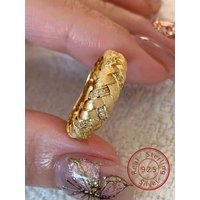 925 Sterling Silver Elegant Vintage Zircon Ring For Women Engagement Wedding Anniversary Luxury High Quality Fine Jewelry