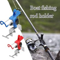 Boat Fishing Rod Holder with Clamp Bracket, No Drill Pole Mount Rest for Yacht Docks Yacht Rails Canoe Kayak, Marine Accessory