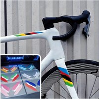 AliExpress NONE 2 pieces of personalized creative rainbow graffiti bicycle stickers, suitable for road bikes, mountain bikes, bicycle frames,