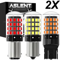 2pcs 1156 P21W BA15S PY21W BAU15S 1157 BAY15D P21/5W 7440 W21W 7443 2835 54SMD LED Bulb 12V Turn Signal Light Brake Reverse Lamp