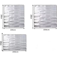Portable Foldable Aluminum Foil Mat Mini Moisture-Proof Pad Lightweight Picnic Mat Waterproof Beach Ground Sheet for Travel Camp