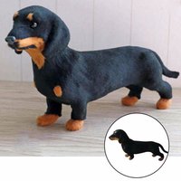 Simulation Dackel Tier Modell Kleine Ornament Spielzeug Hund Welpe Lebensechte Stofftier Haustier Hund Handmade