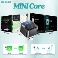 Ottocast 2026 Mini Core Wireless CarPlay Android Auto Adapter 2 in 1 3.0 cube Dongle Car Accessories for Kia Benz VW Toyota MG