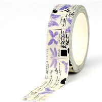 NEW 1X 10M Decorative Vintage Purple Butterflies and Dragonflies Adhesive Masking Washi Tape Cute Journaling Stationery Supplies