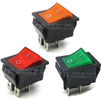 1PCS/lot Power Switch KCD4 4Pin With Light 25x31mm 20A 125VAC 16A 250VAC Rocker Switch 25x31 25*31 ibuw