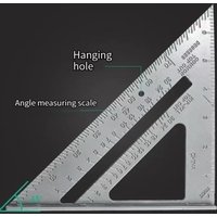 7 "aluminum triangle ruler 90/45 degree roof triangulation tool Woodworking Square Workshop DIY/ Woodworking ruler