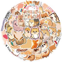 50PCS Cartoon Cute Pomeranian Graffiti Stickers for Bicycle Hand Account Pencil Case Decals LanLanStickersWorld