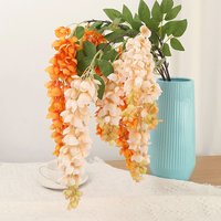5 forks Wisteria Flowers Fake Flower for Home Garden Wedding Decor Wisteria Hanging Outdoor Flower Arrangement Decor