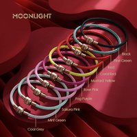 2025 Classic Design SangSang Couple Bracelets Coffee Colored Stainless Steel Button Bracelet Female Fashion Jewelry Gifts