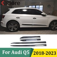 For Audi Q5 2018 2019 2020 2021 2022 2023 Carbon Fiber Side Door Body Molding Line Cover Trim Protector Exterior Accessories