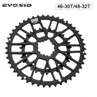 EVOSID Road Bike Chainring 48-32T 46-30T Double Chainring CNC Gravel Bike Chain wheel for 9/10/11/12 Speed Crankset