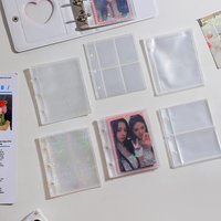 10pcs Laser A8 Photo Album Refill Pages Loose Leaf Binder Replacement 3 Inch One Grid Card Storage Inner Pages