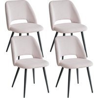 GrandCA HOME Set mit 2/4/6 modernen Cord-Esszimmerstühlen, gepolsterte Stühle, leicht zu reinigen, für Küche, Esszimmer, Restaurant