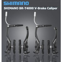 AliExpress Shimano SHIMANO T4000 Alivio Linear V-Brake Bicycle Brake BR-T4000 Upgraded BR-M422 Black / Silver Front / Rear / Set