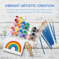 12 Colors 3ml Waterproof Acrylic Paint Set,DIY Art Supplies for Graffiti Plaster Canvas Painting