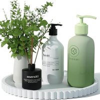 1pc Desktop Jewelry Storage Tray Living Room Decorative Ornaments Display Rack Round Wavy Style Aromatherapy Shelf