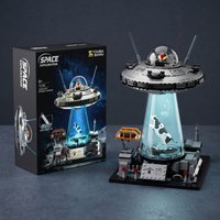 NEW Spaceship Building Blocks, Technical UFO Model Kit, 783Pcs Sci-Fi Movie Bricks, 3D Gear Electric Light Children Day Gift