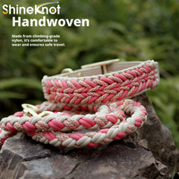 SHINEKNOT Hand Woven Dog Collar Dog Chain Traction Rope Small Medium And Large Dog Walking Rope Pet Collar