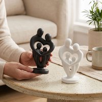 3D Printed Abstract Family Sculpture Plastic Modern Minimalist Figure Statue Unique Sculpture of A Family of Four