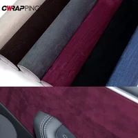 Car Wrap Vinyl Suede Leather Repairs Stickers Self-adhesive Suede Fabric for Ceiling Door Panel Covering Film Cars Accessories