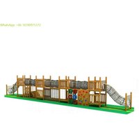 Best Selling Custom Colorful Multifunctional Composable Wooden Slide Climbing Frames for Kids Outdoor Garden Playground