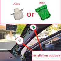 20Pcs Car Door Pillar Decorative Panel Plastic Fixed Clips For VW Bora Passat Lavida Golf 4 Trim Fastener Clips