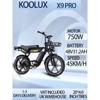 AliExpress KOOLUX X9 Pro Electric Bike 750W Powerful Motor 48V31.2AH Dual Battery Hydraulic Brake 20*4.0 inch Fat Tire Adult Mountain Ebike
