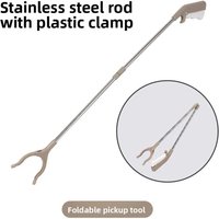 Stainless Steel Foldable Litter Picker Trash Reacher Picker Folding Pregnant Grabber Stick Wide Claw Mouth Lightweight
