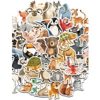 50PCS Cute Book Stickers Home Room Bar Decor DIY Notebook Canvas Graffiti Waterproof PVC Sticker Bedroom Paintings