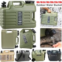 18-28L Camping Water Container Outdoor Water Bucket Large Capacity Portable Water Bag Detachable Faucet Picnic Drive Water