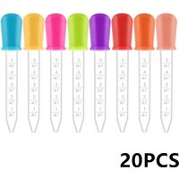 5/20PCS Random Color 5ml Feeding Medicine Liquid Silicone Eye Ear Pipette Dropper Pipette School Lab Experiment Supplies Dropper
