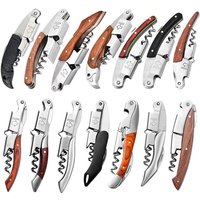 Stainless Steel Wine Opener, Professional Waiters Corkscrew, Leather Case,Beer Bottle Opener And Foil Cutter Gift For Wine Lover