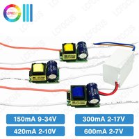 1W 2W 3W 5W Constant Current LED Driver 120mA 150mA 300mA 420mA 600mA 9-34V 2-17V Power Supply Adapter Lighting Transformers