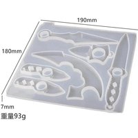 2026 New Keychain Finger Set Knife Defense Silicone Mold Hand Tool DIY Creative Dart Shape Mold Toy Model Wholesale