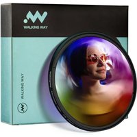 WalkingWay Chromatic Halo FX Filter Iridescent Optical Glass Prism Filter for Rainbow Swirl Distortion Creative Portraits Filter