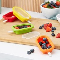 Easy To Demould Silicone Popsicle Mould Reusable With Lid and Sticks Popsicle Maker Stackable Ice-lolly Maker Cheese Lollipops