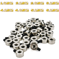 10PCS 2.1mm 3.1mm 4.1mm 5.1mm 6.1mm 7.1mm 8.1mm RC Model Metal Wheel Lock Collar Shaft Axle Bushing for Landing Gear Stopper