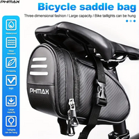 PHMAX Bike Saddle Bag Large Capacity MTB Bicycle Saddle Bag Waterproof Road Bike Rear Bag Riding Bicycle Accessories