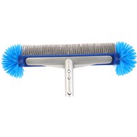 New Aluminum Handle Swimming Pool Brush Head With Corner Cleaning Brush Semi-spherical Bristles Pool Tile Scrubber Brush