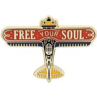 Unleash Your Spirit Creative Vintage Airplane Enamel Brooches Cartoon Custom Metal Badges Factory Direct Backpack Accessories