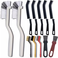 Long Handle Cleaning Brush Set 12/7/5pcs for Tile,Grout,Shower,Oven&Hard-to-Reach Areas,All-in-One Scrub Kit Kitchen Accessories