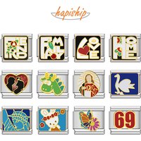 Hapiship New Flower 69 Friend Love Home Family Italian Charms Fit 9mm Stainless Steel Bracelet Wholesale Jewelry DJ1695